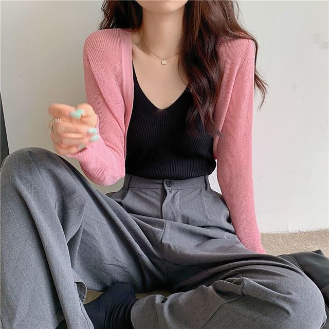 Solid Bolero Cardigan