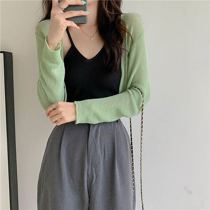Solid Bolero Cardigan