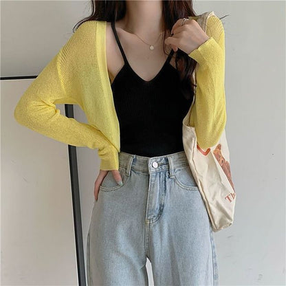 Solid Bolero Cardigan