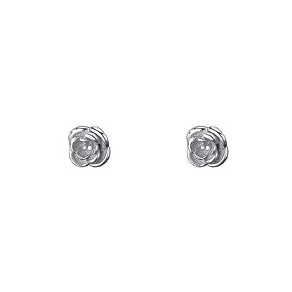 Earring Sterling Floral Silver