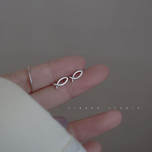 Silver Earring Sterling Fish