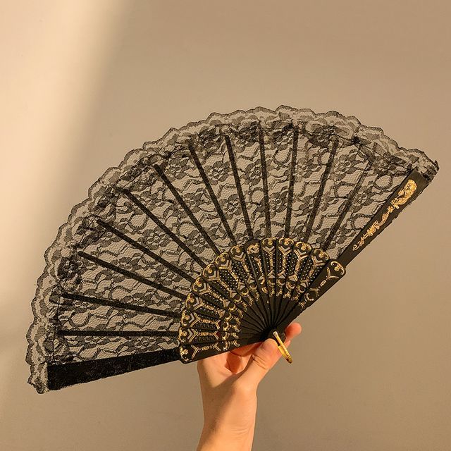 Character Fan Chinese Scrunchie Hand Traditional /