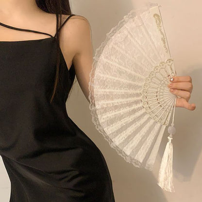 Character Fan Chinese Scrunchie Hand Traditional /