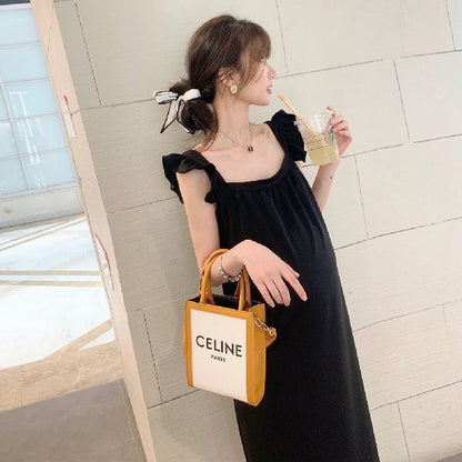 Thin Strap Plain Mini Dress