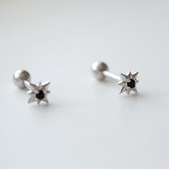 Silver Sterling Star Stud Earring