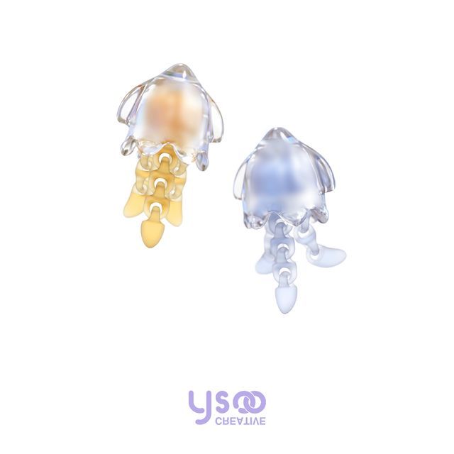 Squid Two-Tone Earring