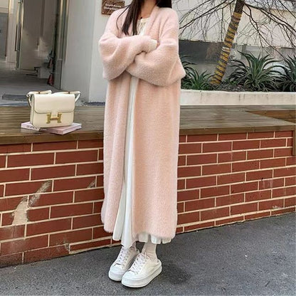 Open Front Long Knit Cardigan