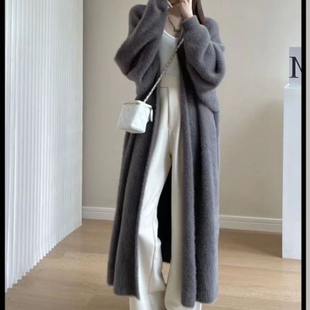 Open Front Long Knit Cardigan
