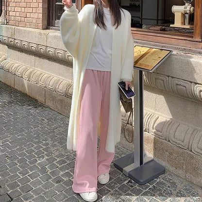 Open Front Long Knit Cardigan