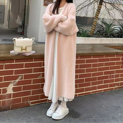 Open Front Long Knit Cardigan