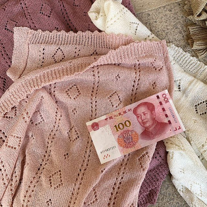 Perforated Knit Cardigan