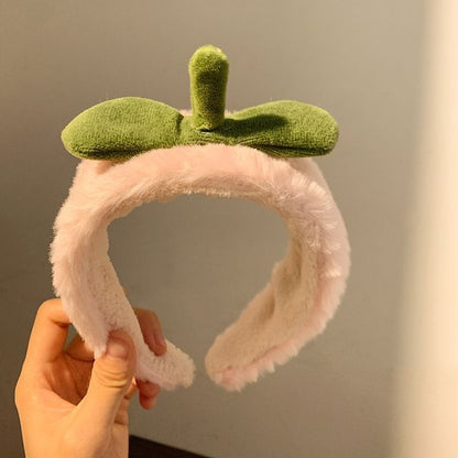 Peach Wrist Band Tie Headband Hair Chenille /