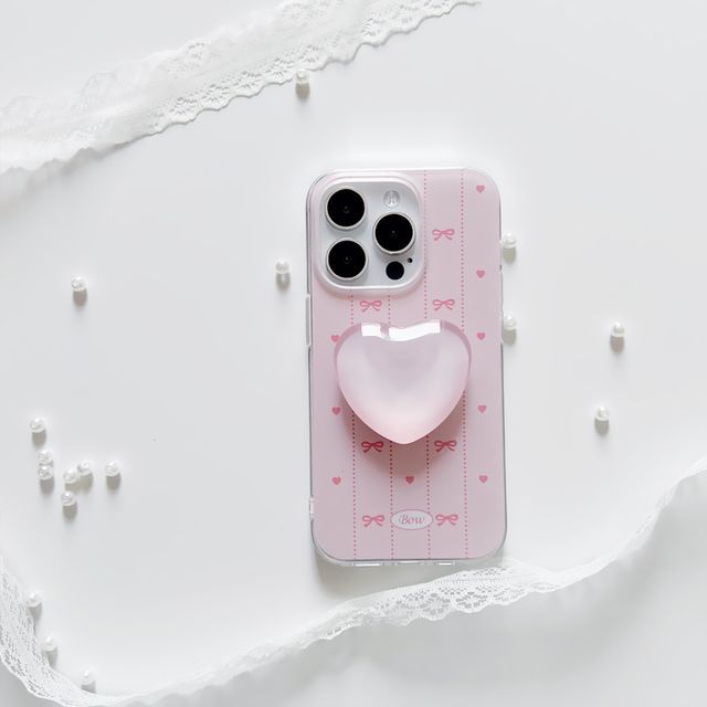 / Heart Phone Case Bow Stand