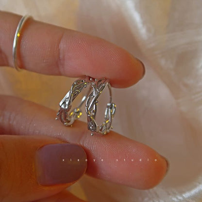 Earring Thorn Hoop Silver Sterling