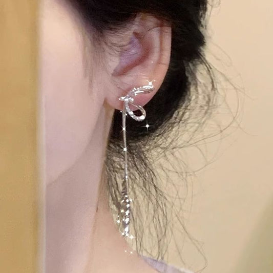 Bow Silver Earring Sterling Threader