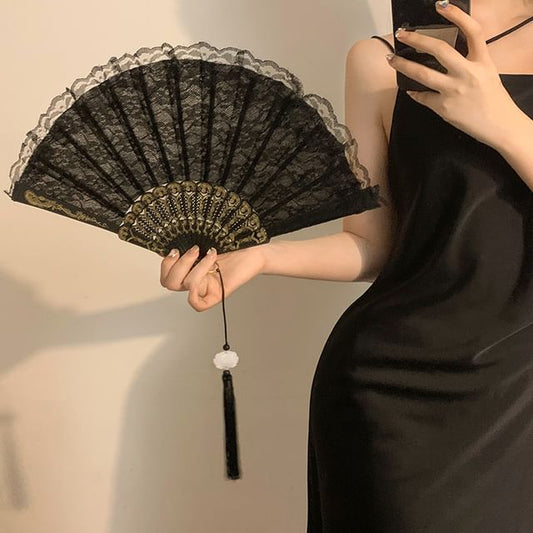 Hand (Various Designs) Foldable Fan Lace