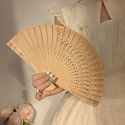 Fan Wooden Hand Foldable Cutout