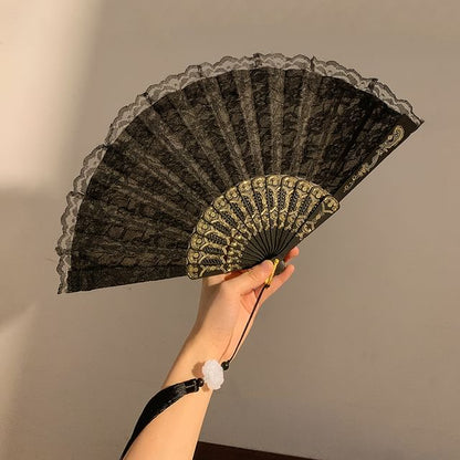 Hand (Various Designs) Foldable Fan Lace
