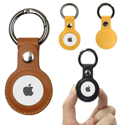 Faux AirTag Holder Keyring Leather