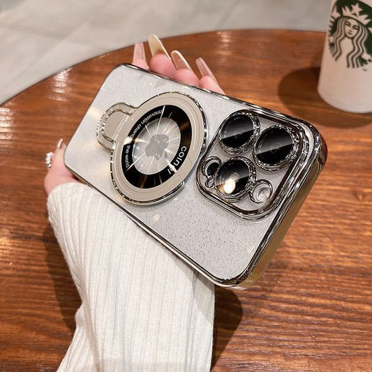 Stand Ring Case Glitter Phone