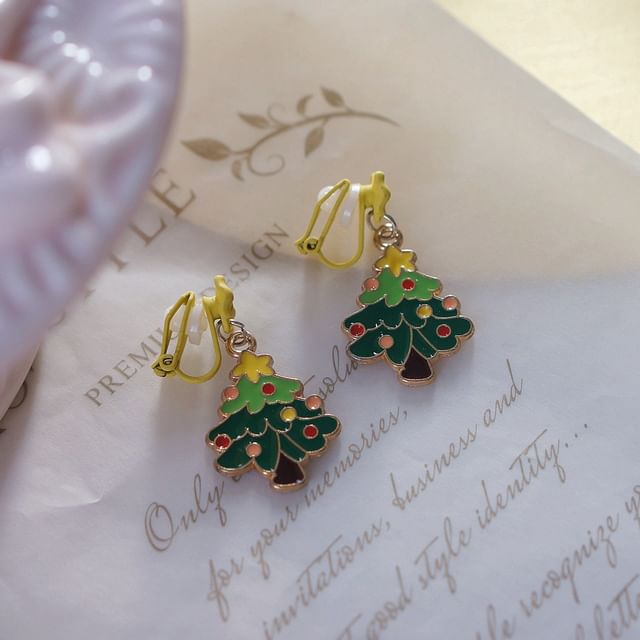 Drop Christmas On / Tree Clip Earring