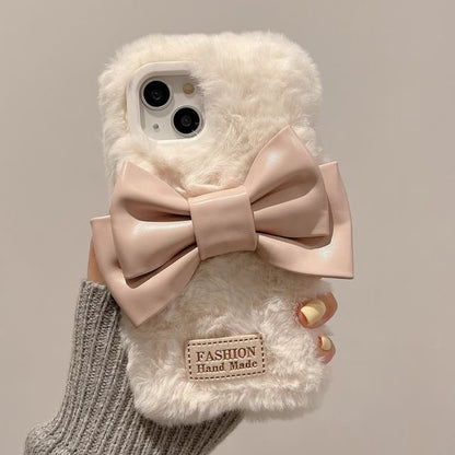 Chenille Bow Case Phone