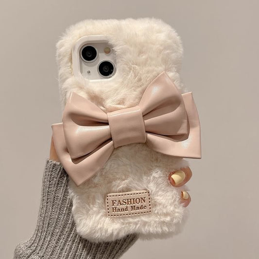 Chenille Bow Case Phone