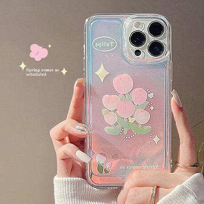 Holographic Case Phone Tulip