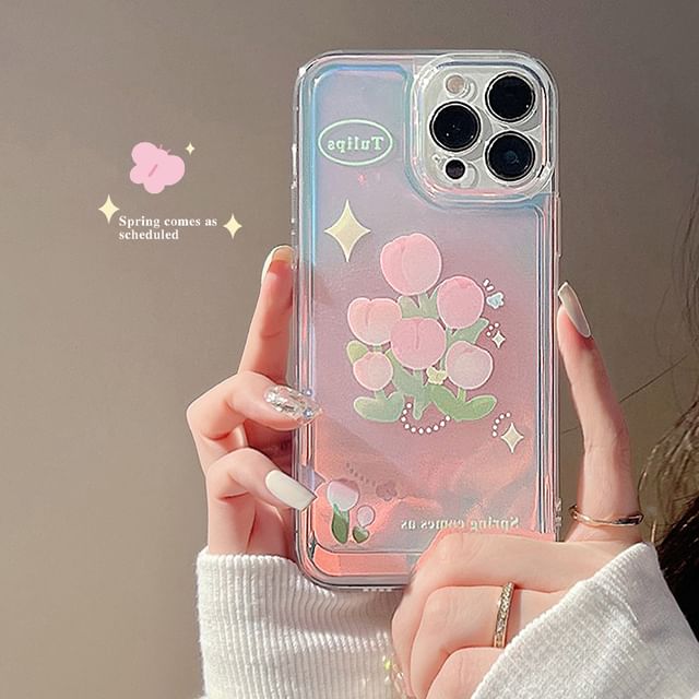 Holographic Case Phone Tulip