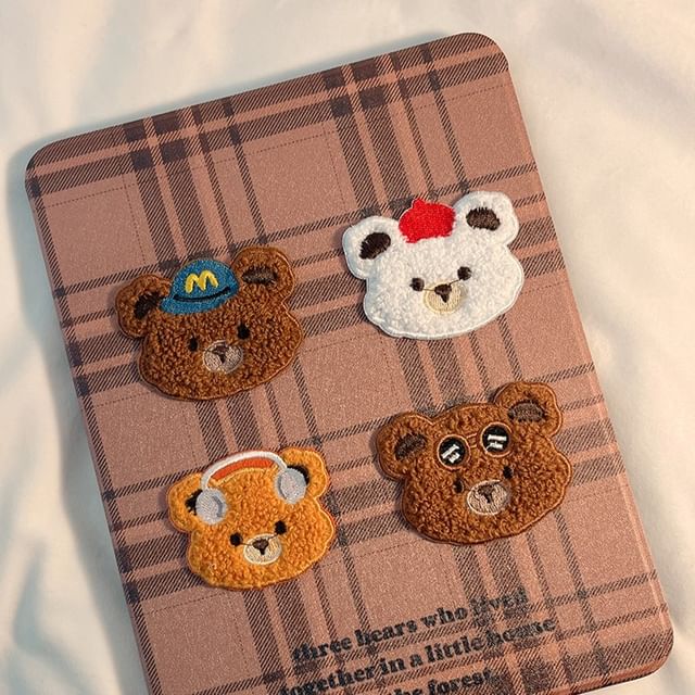 Case iPad Bear Plaid
