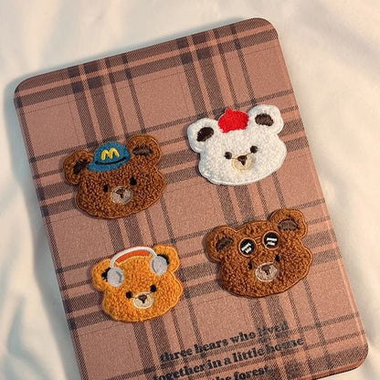 Case iPad Bear Plaid