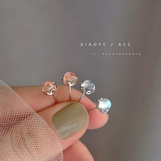 Stud Silver Gemstone Earring Sterling Faux