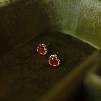 Heart Silver Sterling Stud Earring