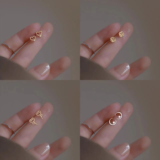 Sterling (Various Silver Designs) Stud Earring