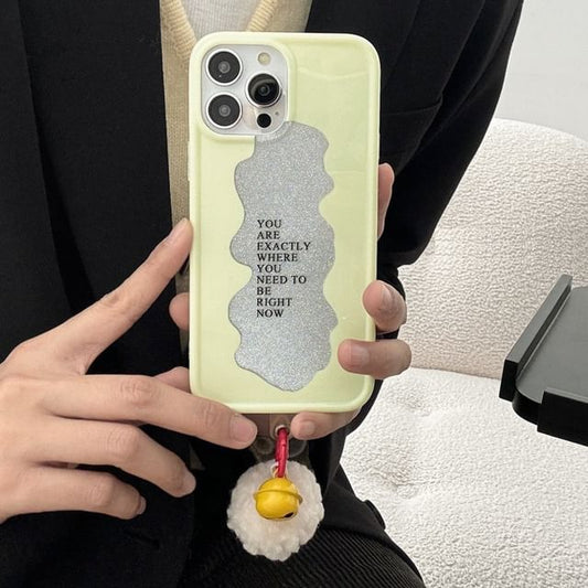 Phone Case Lettering Pom Bell