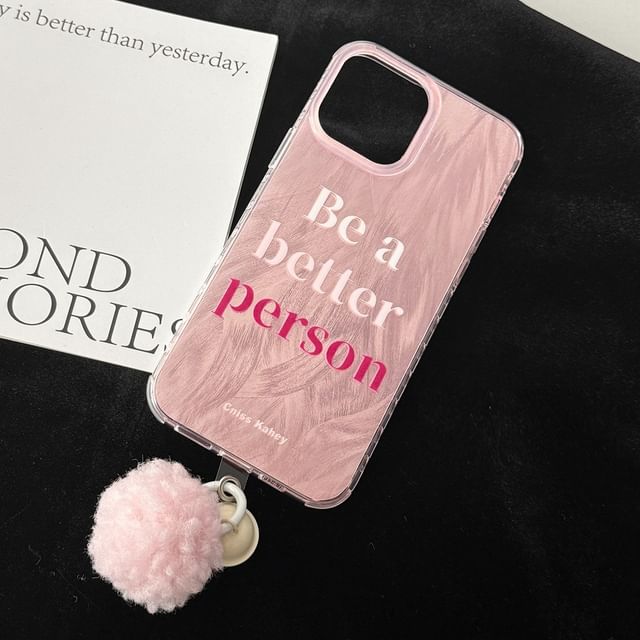 Case Phone Pom Lettering Bell