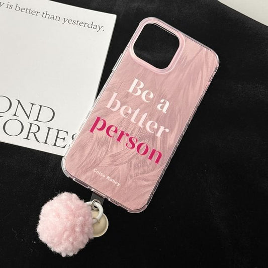 Case Phone Pom Lettering Bell