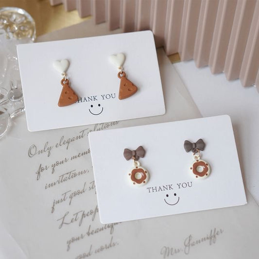 / Alloy Donut Earring Drop Cheese