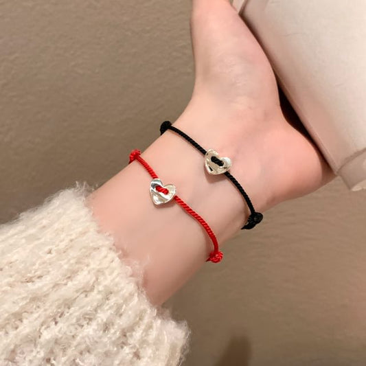String Alloy Bracelet Heart