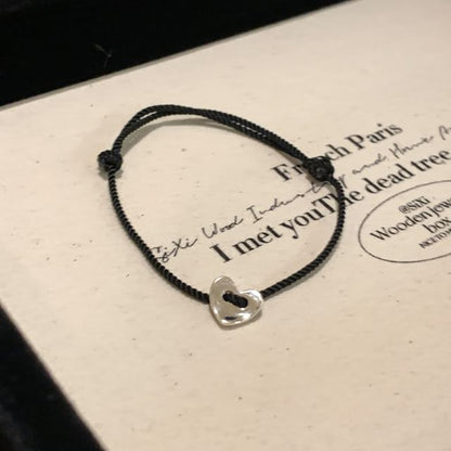 String Alloy Bracelet Heart