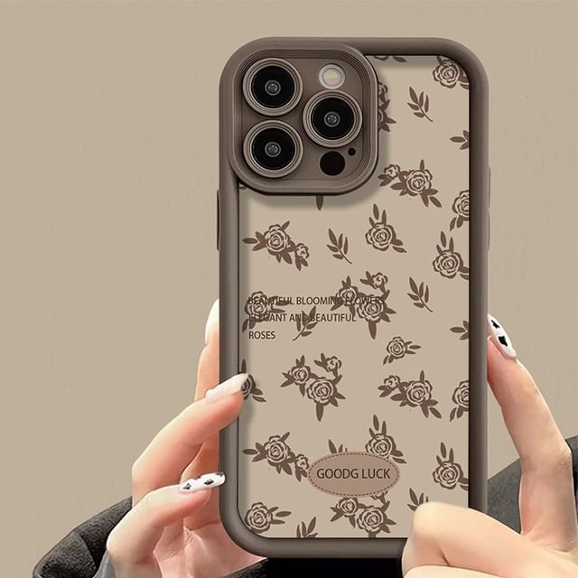 Floral Lettering Phone Case