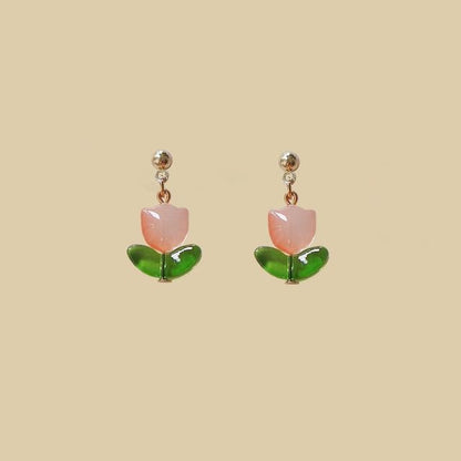 Tulip Earring Drop Alloy