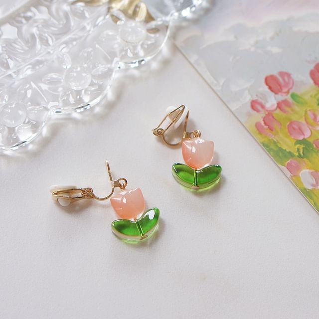 Tulip Earring Drop Alloy