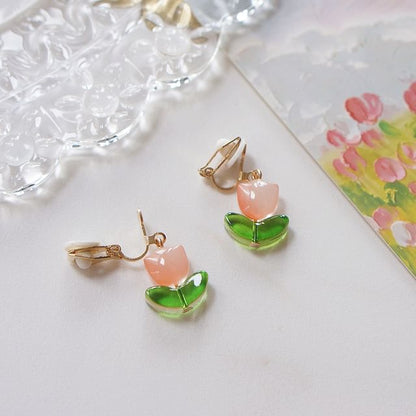 Tulip Earring Drop Alloy