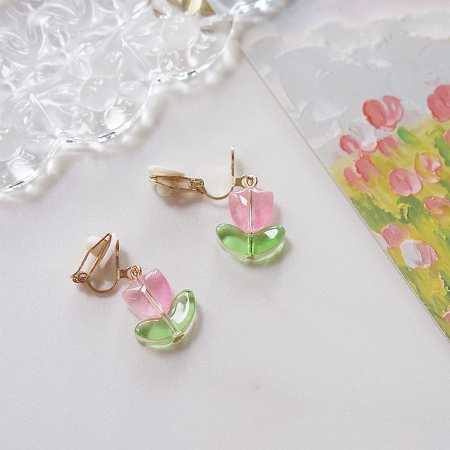 Tulip Earring Drop Alloy