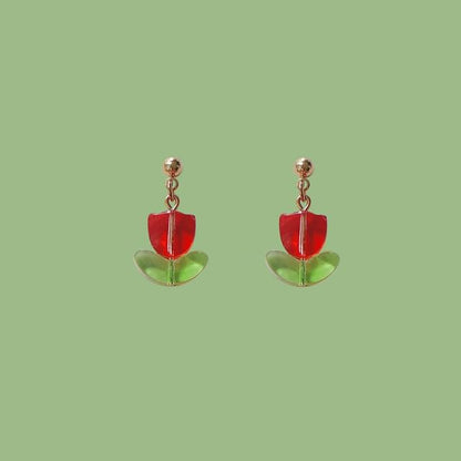 Tulip Earring Drop Alloy