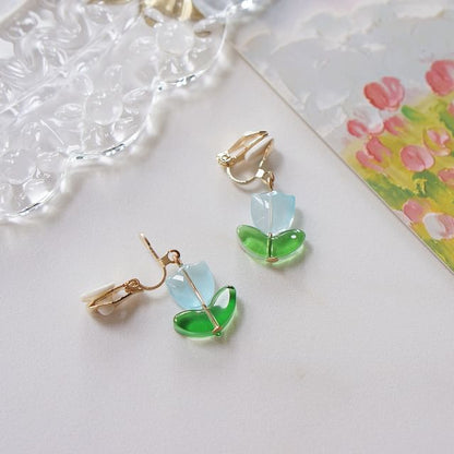 Tulip Earring Drop Alloy