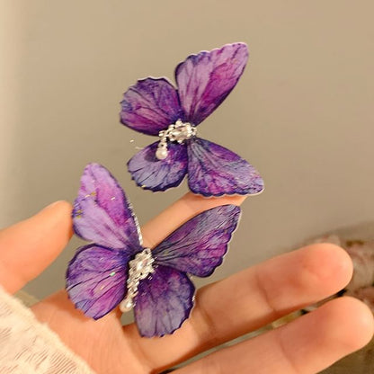 / Hair Clip Rhinestone Butterfly Set