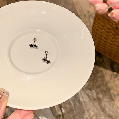 Bow Rhinestone Stud Ear