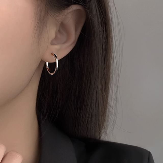 Earring Hoop Silver Sterling